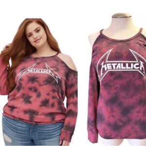 TORRID Metallica Cold Shoulder Sweatshirt BNWT Size 4